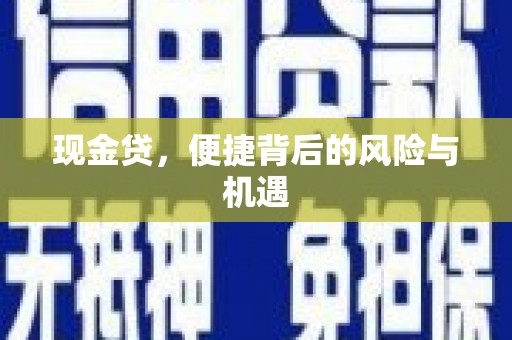 公主岭现金贷，便捷背后的风险与机遇
