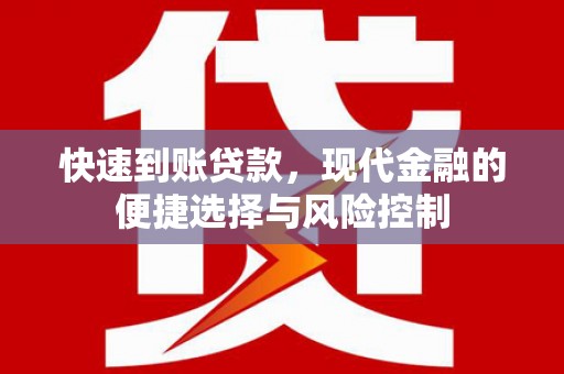 靖安快速到账贷款，现代金融的便捷选择与风险控制