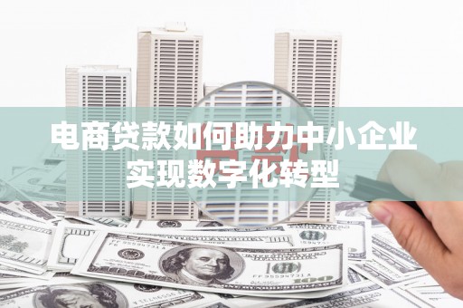 会泽电商贷款如何助力中小企业实现数字化转型