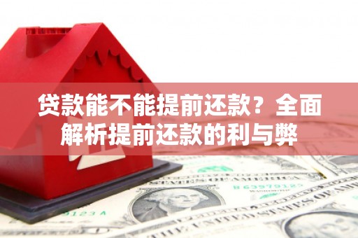 甘泉贷款能不能提前还款？全面解析提前还款的利与弊