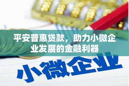 宁陕平安普惠贷款，助力小微企业发展的金融利器