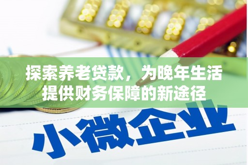 美浓探索养老贷款，为晚年生活提供财务保障的新途径