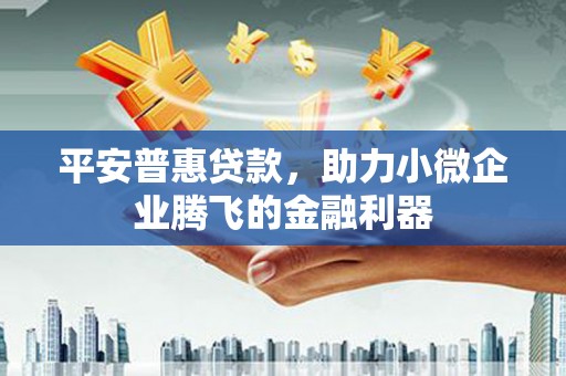 爱民平安普惠贷款，助力小微企业腾飞的金融利器