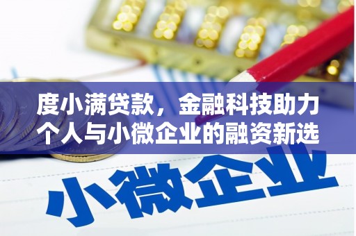 汉滨度小满贷款，金融科技助力个人与小微企业的融资新选择