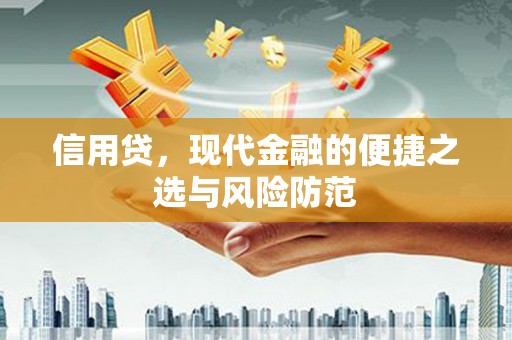 涟源信用贷，现代金融的便捷之选与风险防范