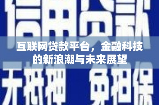 芦竹互联网贷款平台，金融科技的新浪潮与未来展望