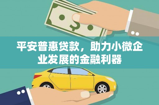 子洲平安普惠贷款，助力小微企业发展的金融利器
